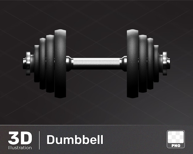 PSD dumbbell 3d render