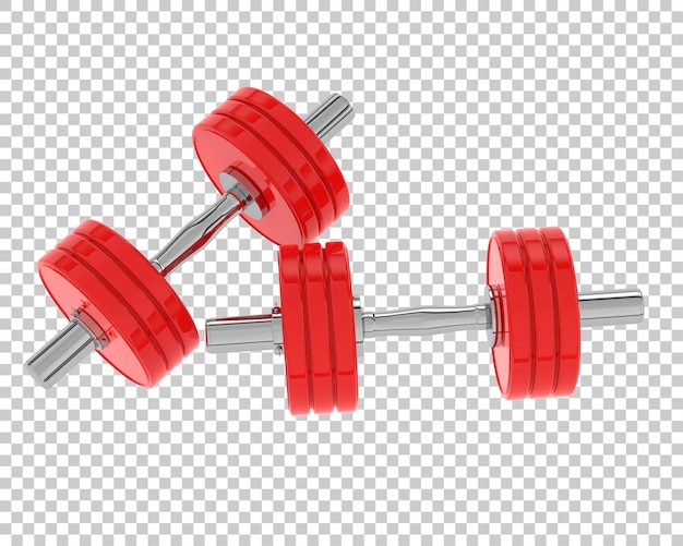 Dumbbell on transparent background 3d rendering illustration