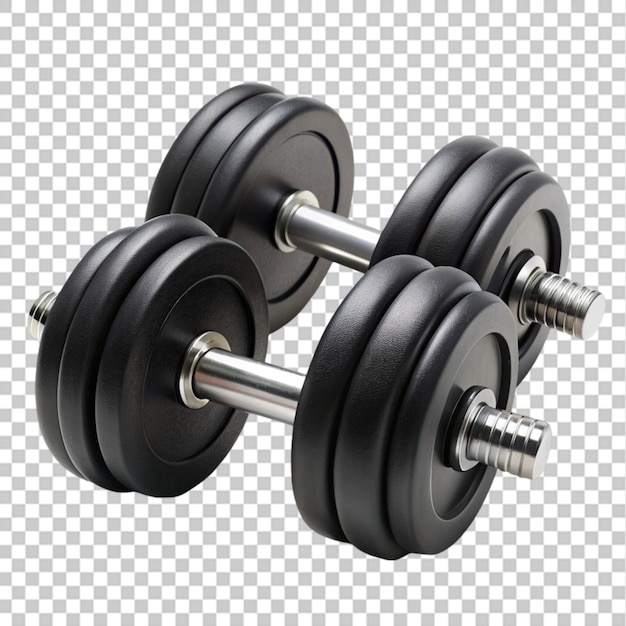 PSD dumbbell on transparent background