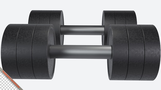 Dumbbells isolated image 3D render sports equipment