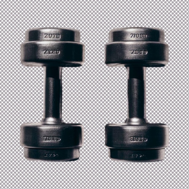 PSD dumbbells isolated on transparent background