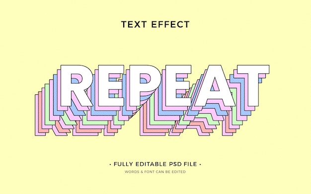 PSD duplicate text effect