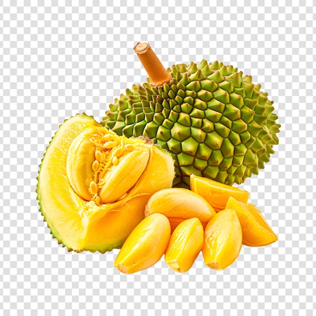 PSD durian fruit isolated on white background