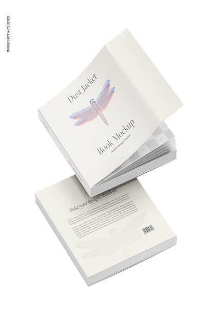 Dust Jacket Books Mockup Floating