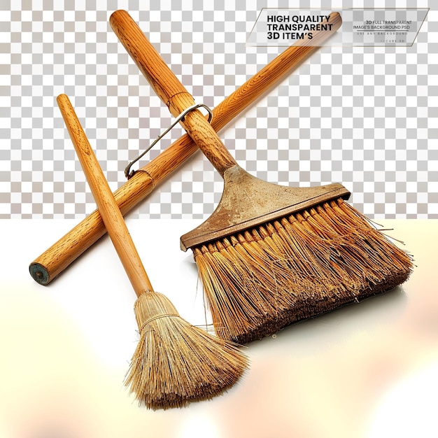 Dustpan and brush A set used for sweeping up dust a on transparent background