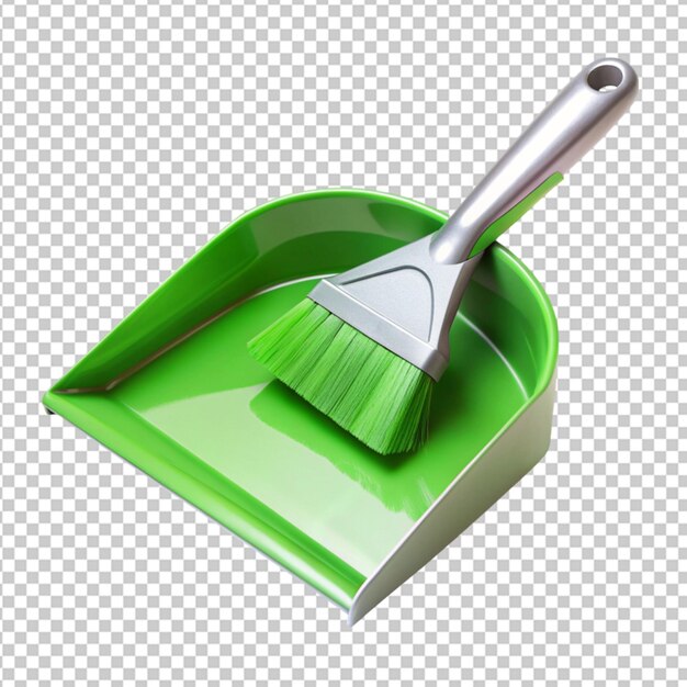 dustpan for collecting garbage on transparent background