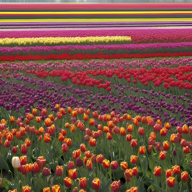 PSD dutch rural tulip fields countryside landscape