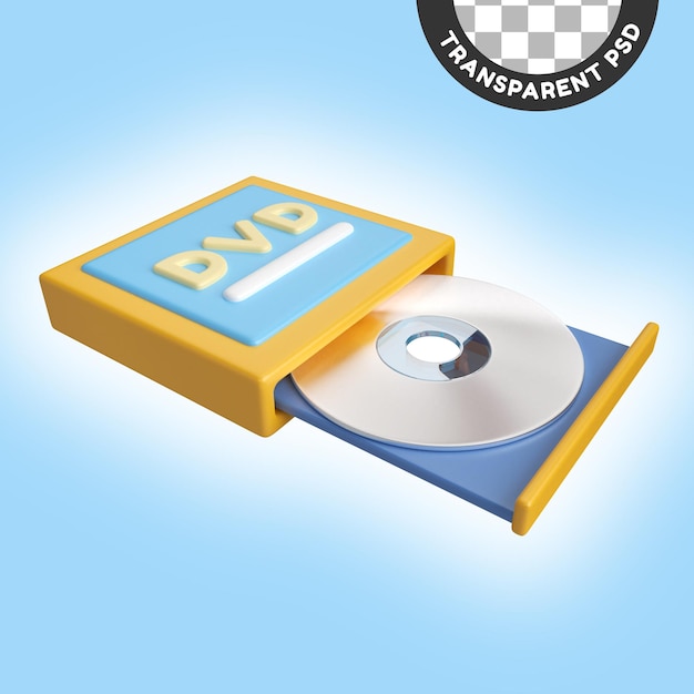 PSD dvd rom 3d illustration icon