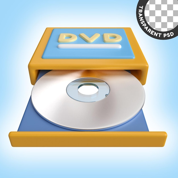 PSD dvd rom 3d illustration icon