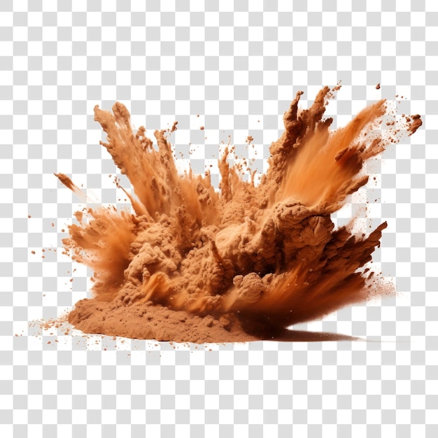 PSD dynamic explosion of brown powder