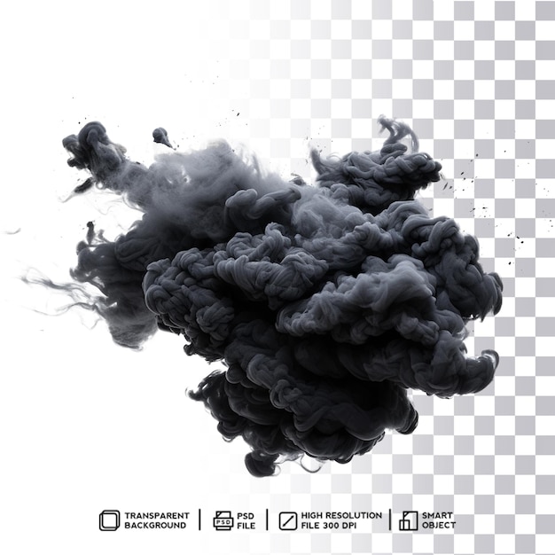 Dynamic and Intense Realistic Black Smoke Bomb Effect without Background