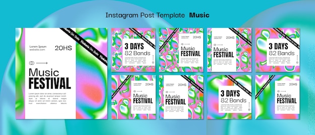 PSD dynamic music festival instagram posts