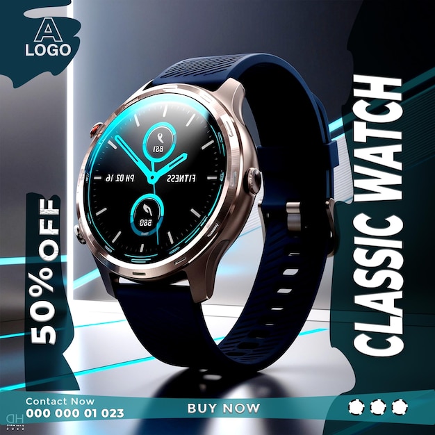 Dynamic Watch Ads Big Sale Web Banner Templates AI generative