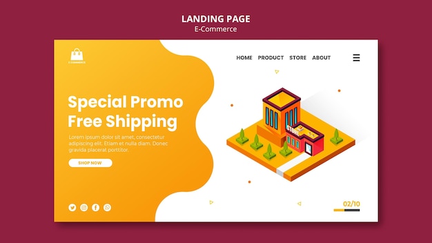 E-commerce  landing page