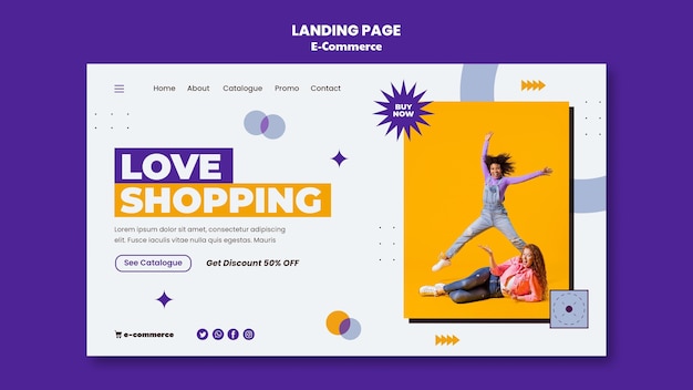 E-commerce landing page