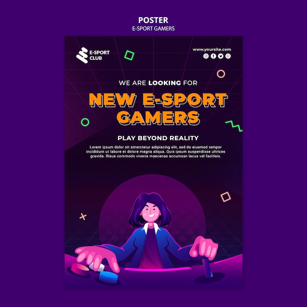 E-sport games print template