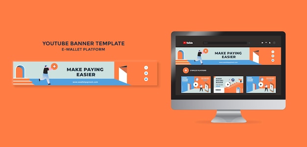 E-wallet app banner template