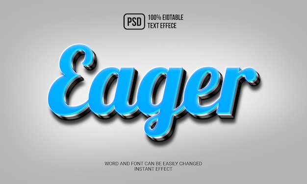 Eager text effect