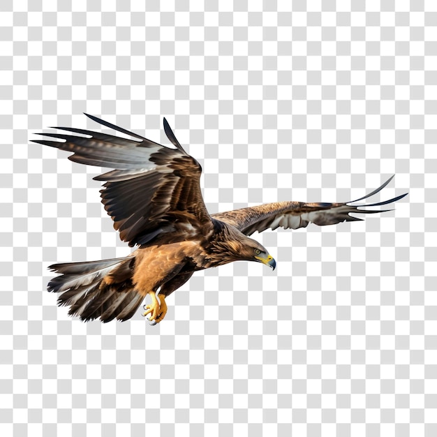 PSD eagle in flight transparent background