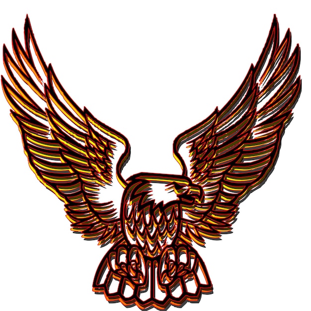 PSD eagle symbol for tatoo and design