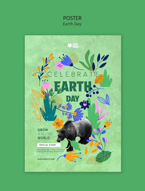 PSD earth day celebration template