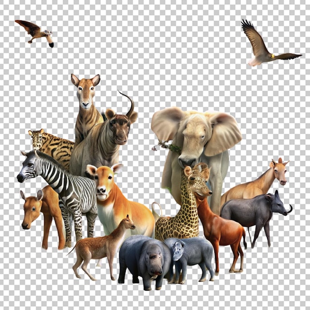 PSD earth day concept with wildlife background world animal day