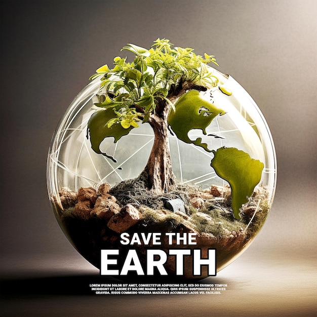 earth day or environmental protection hands to protect the growing forest and earth