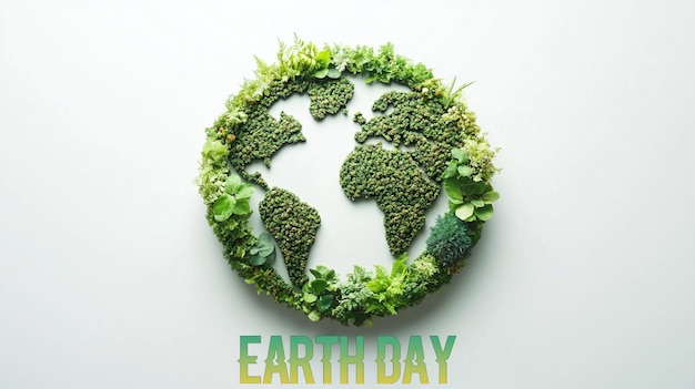 Earth Day Festival Earth Shape On White Background PSD With Text