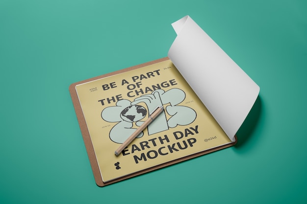 Earth day stationary mockup