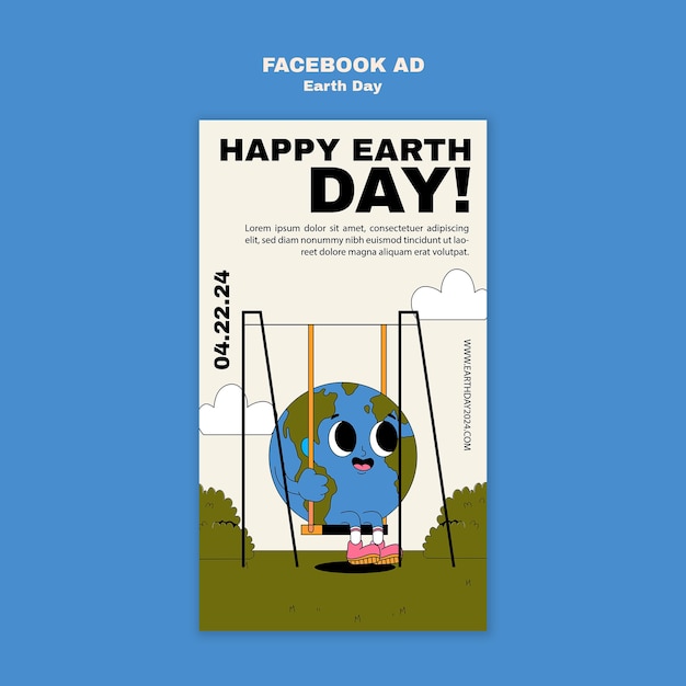 PSD earth day template design