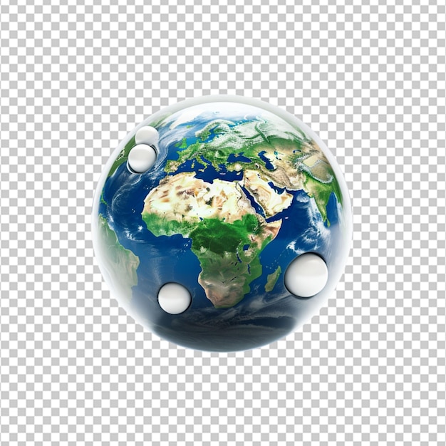 Earth designed as a pill advocating for the importance of proper medication and healthcare on white background