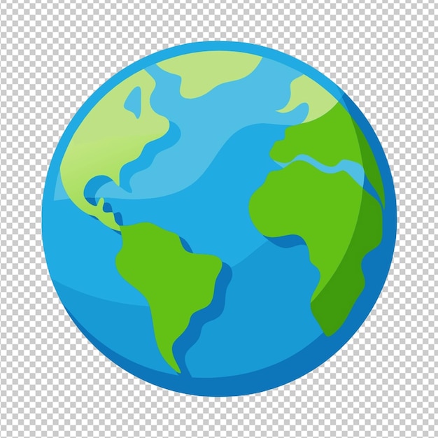 PSD earth glob on transparent background