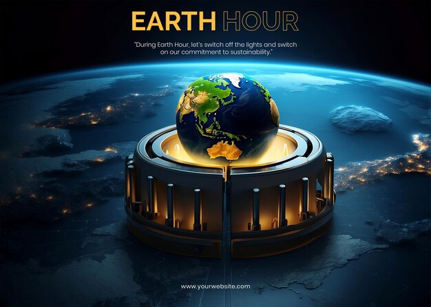 Earth Hour concept a visually striking representation of Earth as a switch being turned off