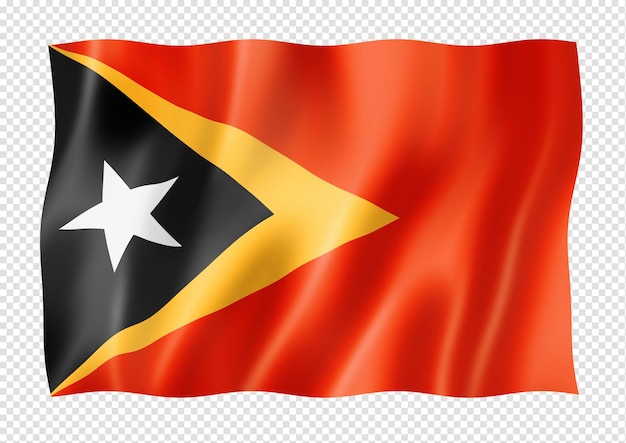 East Timor flag isolated on white