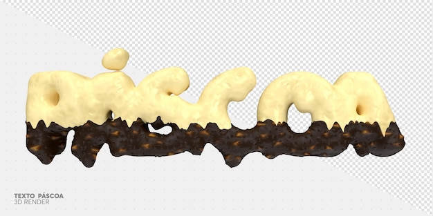 easter 3d render in brazilian chocolate