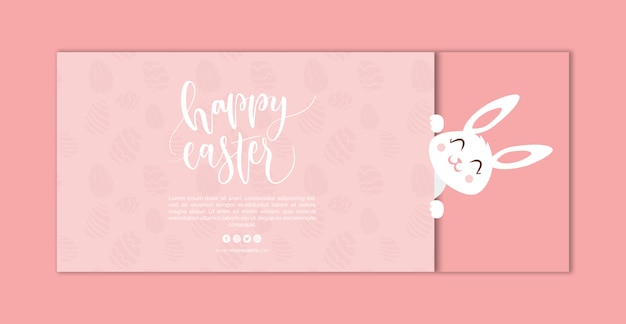 PSD easter banner mockup