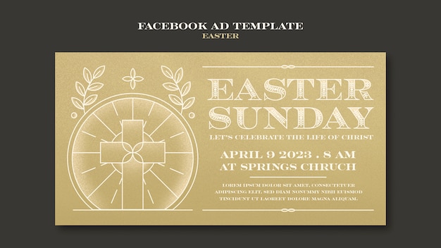 PSD easter celebration facebook template