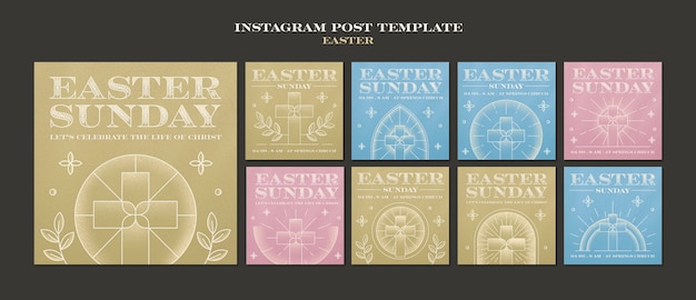 PSD easter celebration  instagram posts