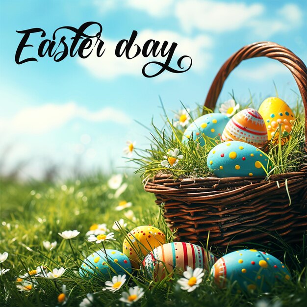 Easter day background design template