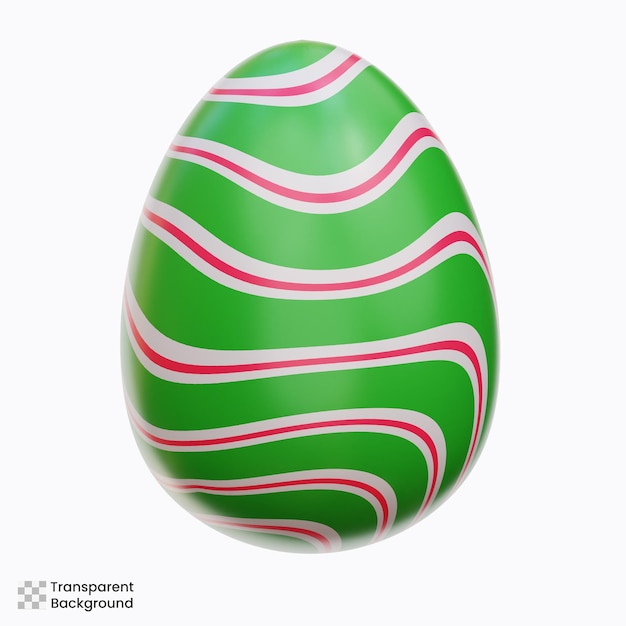 PSD easter egg bunny 3d illustration