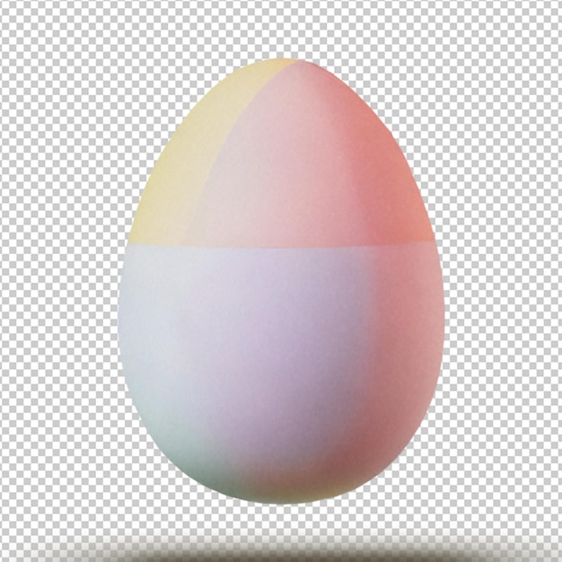 An easter egg isolated on transparent background