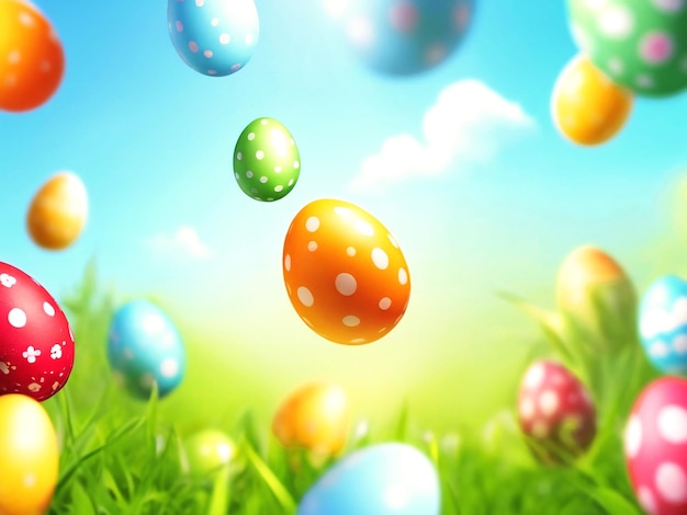 PSD easter festival colorful background design best quality hyper realistic image banner template