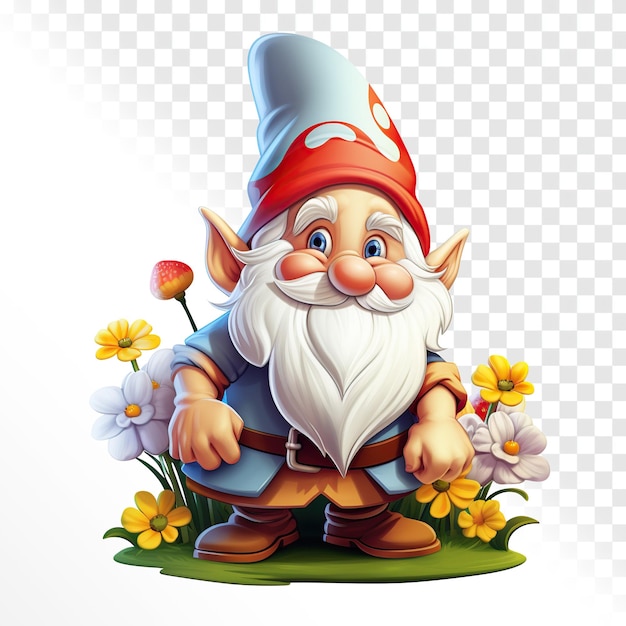 PSD easter gnome on a transparent background