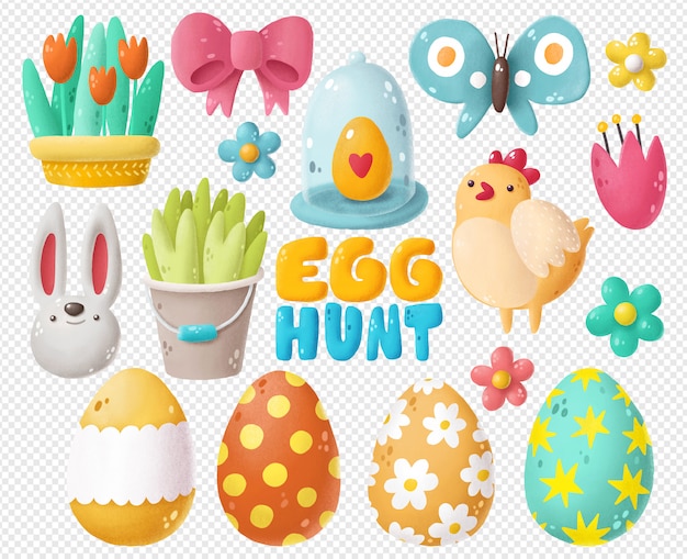 Easter hand drawn clipart