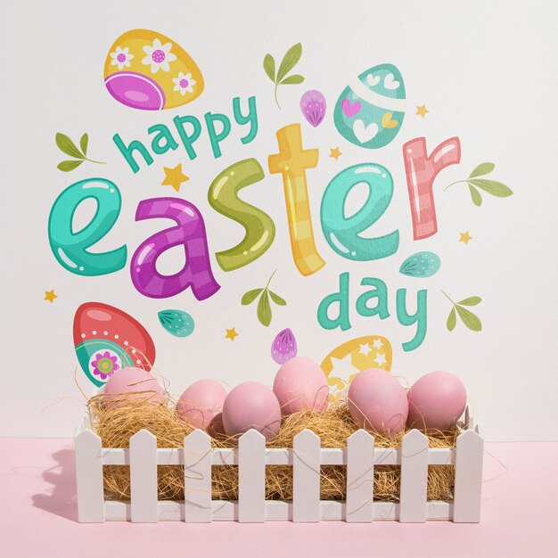 Easter mockup with copyspace for text or logo