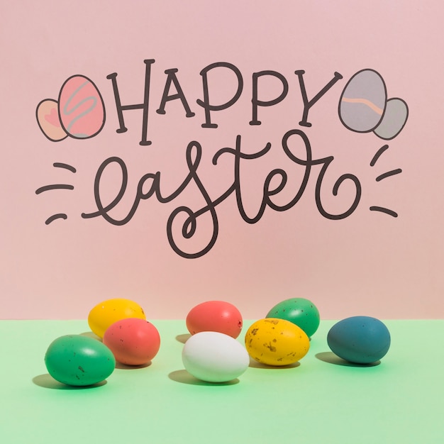 PSD easter mockup with copyspace for text or logo