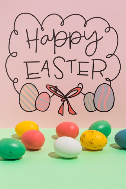 Easter mockup with copyspace for text or logo