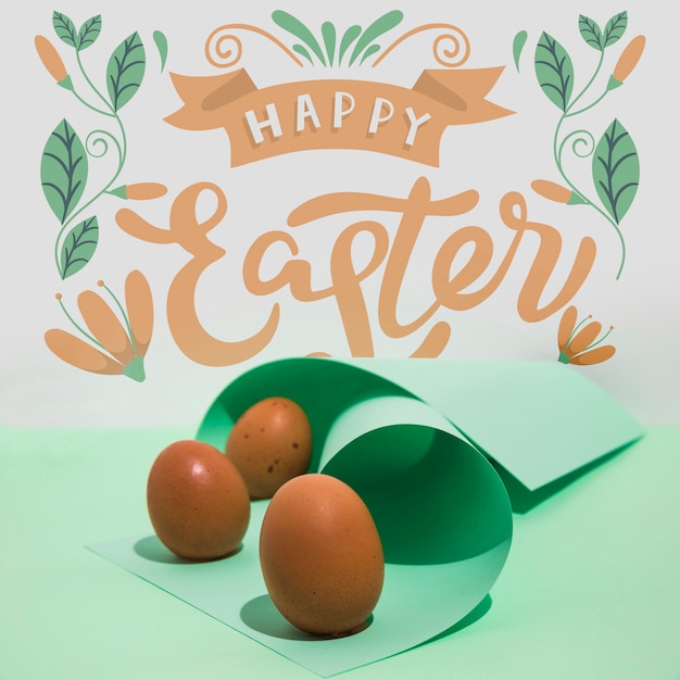 PSD easter mockup with copyspace for text or logo