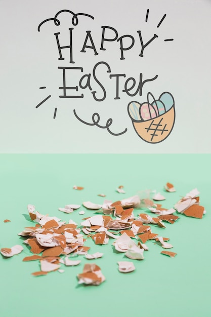 PSD easter mockup with copyspace for text or logo