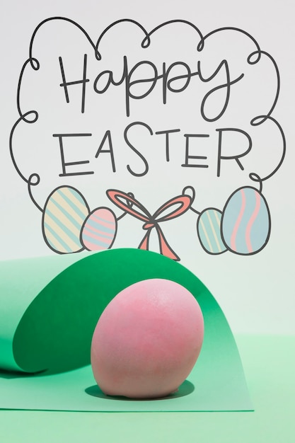 PSD easter mockup with copyspace for text or logo